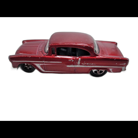Hot Wheels  Chevy Bel Air 1/5 '55 CHEVY Dark Red w/Chrome Sp Wheels Car - Picture 1 of 16